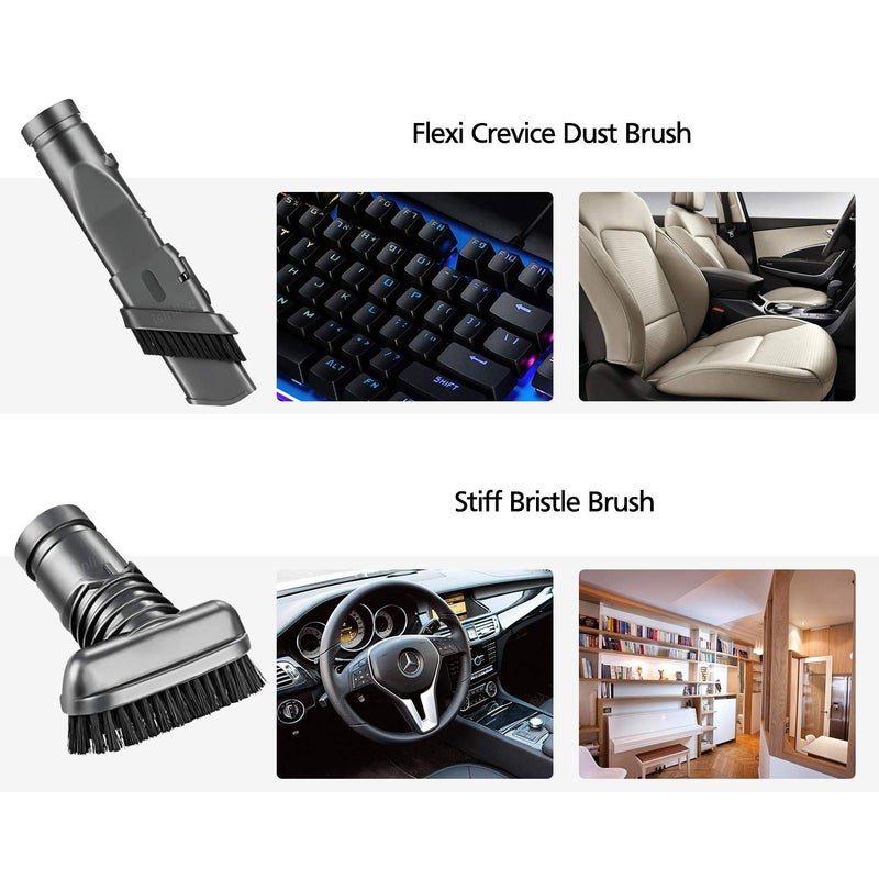 Garbage fighter Replacement Attachments Tools Brush Kit for Dyson V6 V7 V8 V10 DC24 DC33 DC35 DC44 DC58 DC59 DC62 DC74 Dyson Cordless Vacuum Cleaner Accessories Kit (4 PACK) - Image 4
